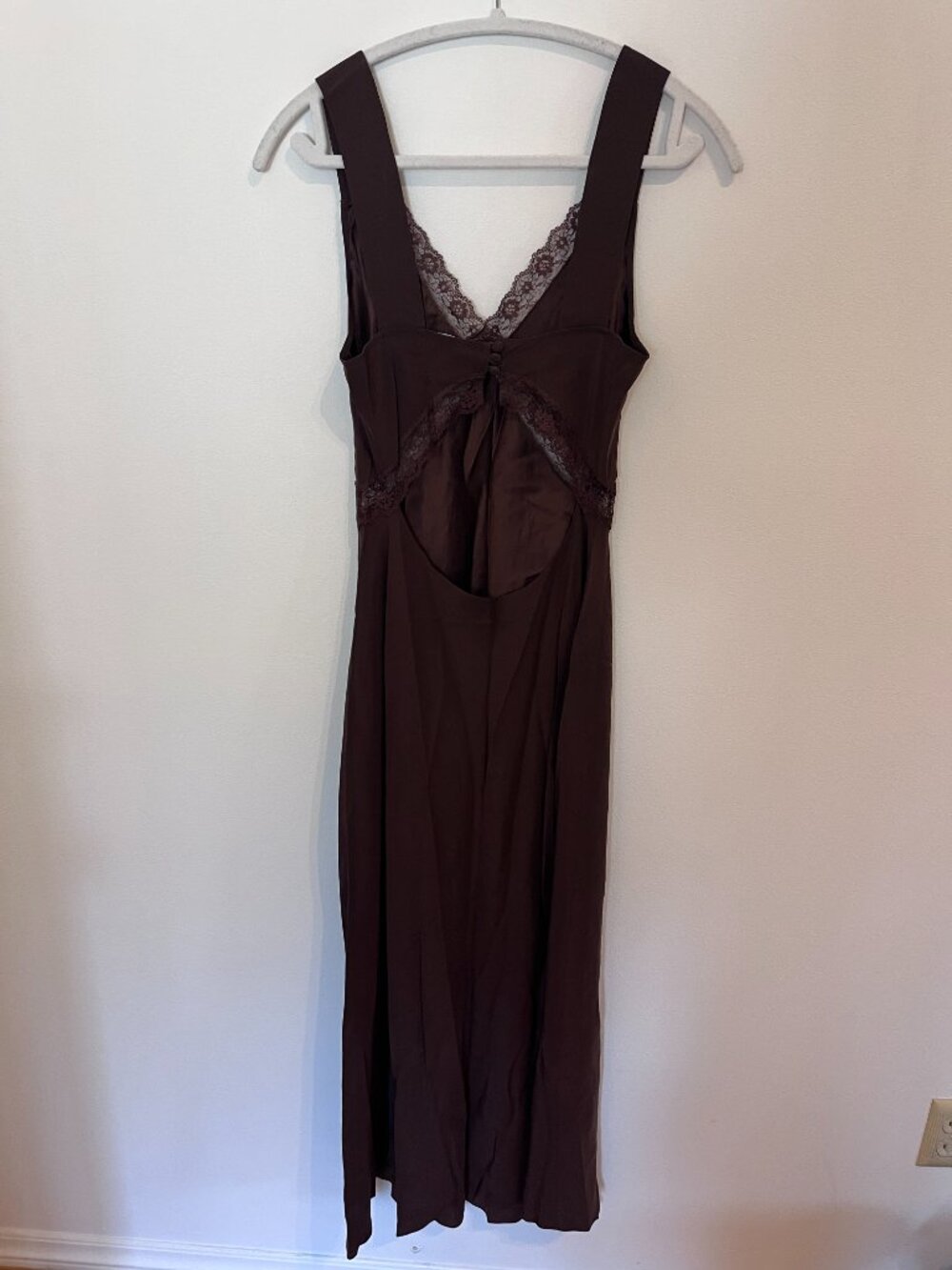 Reformation Provence Silk Dress in Cafe Size M (Altered) - Picture 6 of 14